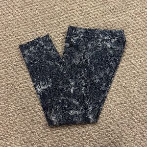 The Limited Navy and White Paisley Dress Pants